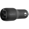 Зарядний пристрій автомобільний Belkin 24Вт 2хUSB-A, чорний