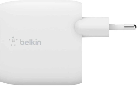 Зарядний пристрій мережевий Belkin 24Вт 2хUSB-A, кабель USB-A > Lightning, 1м, білий