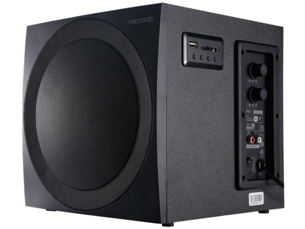 Акустична система MICROLAB M-300U 2.1, 38W, mini-jack/USB/SD/FM, чорний