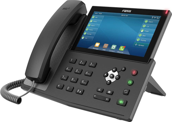 Телефон IP Fanvil X7 2xGE LAN, 1xUSB-A, BT4.2, Wi-Fi, 20 SIP Lines, 127 DSS key, PoE, 7.0" кольоровий тач-дисплей