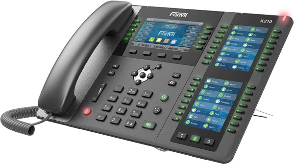 Телефон IP Fanvil X210 2xGE LAN, 1xUSB-A, BT4.2, 20 SIP line, SW Linux, 106 DSS клавіш, PoE, 4.3" кольоровий екран