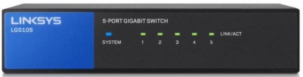 Комутатор Linksys LGS105 5xGE, Некерований