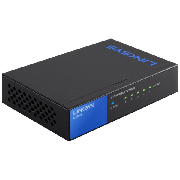 Комутатор Linksys LGS105 5xGE, Некерований