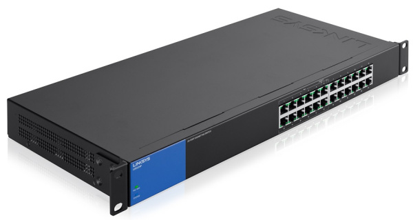 Комутатор Linksys LGS124P 24xGE (12xPoE), 120Вт, Некерований