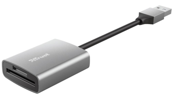 Кардрідер Trust Dalyx USB-A 3.2 > SD/microSD, Алюміній, 0.08м, Сірий
