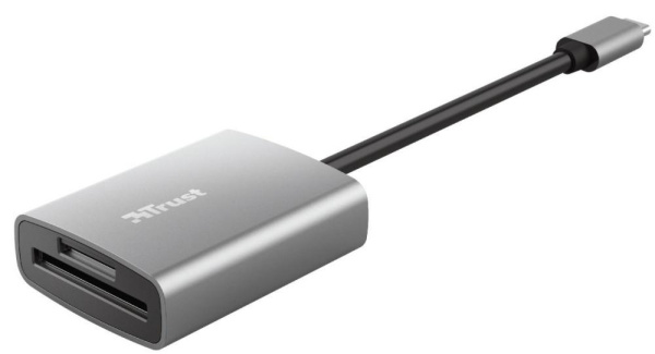 Кардрідер Trust Dalyx USB-С > SD/microSD, Алюміній, 0.08м, Сірий