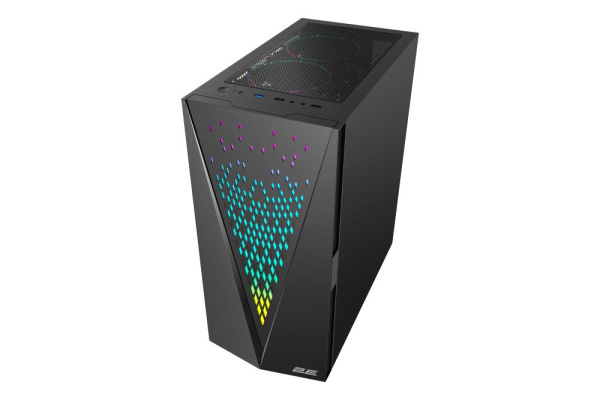 Корпус 2E GAMING Galaxy G2055 без БЖ 2xUSB3.0, 1xUSB2.0, 3x120мм ARGB, VGA 345мм, LCS ready, HUB, TG Side Panel, ATX, чорний
