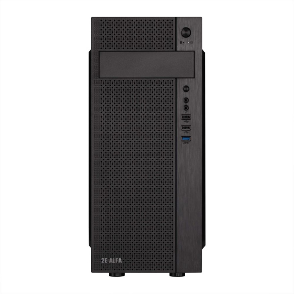 Корпус 2E Alfa E185-400 з БЖ 2E ATX400W, 1xUSB3.0, 2xUSB2.0, VGA 310мм, ATX, чорний
