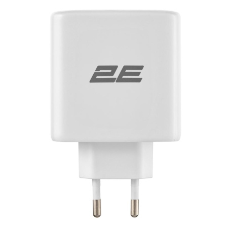 Зарядний пристрій мережевий 2E 65Вт GaN 2хUSB-C/USB-A, PD/QC, білий