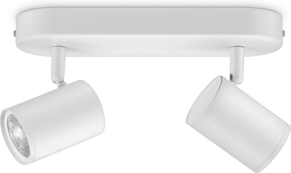 Світильник точковий накладний розумний WiZ IMAGEO Spots, 2х5W, 2200-6500K, RGB, Wi-Fi, білий