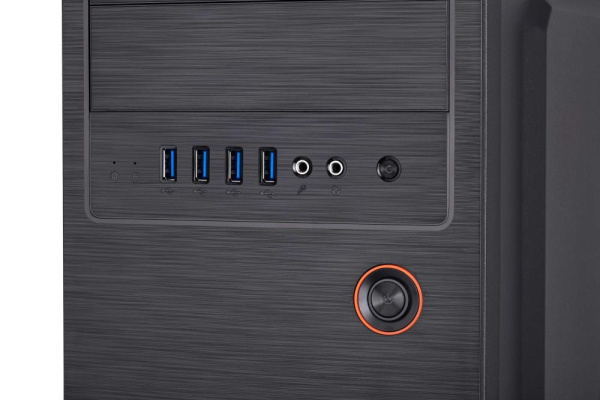 Корпус 2E Alfa E1802 без БЖ 4xUSB3.0, VGA 320мм, ATX, чорний