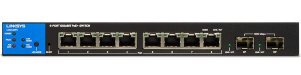 Комутатор Linksys LGS310MPC 8xGE PoE, 2xSFP, 110Вт, Керований L3