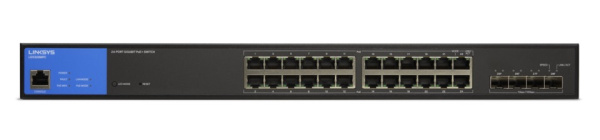 Комутатор Linksys LGS328MPC 24xGE PoE, 4x10GE SFP+, 410Вт, Керований L3