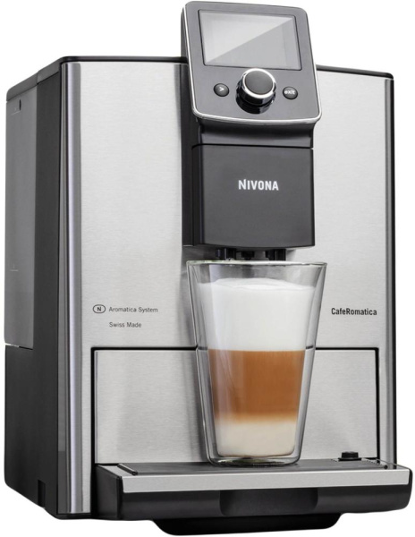 Кавомашина NIVONA CafeRomatica 2.2л, зерно + мелена, автомат.капучинатор, авторецептів - 9, метал