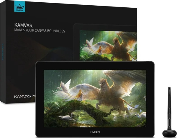 Графічний монітор Huion 15,6" Kamvas Pro 16, 4K, USB-C, чорний