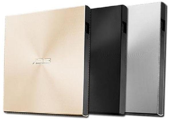 Привід оптичний портативний ASUS ZenDrive SDRW-08U9M DVD+-R/RW burner M-DISC USB Type-C Type-A чорний Retail Box Slim
