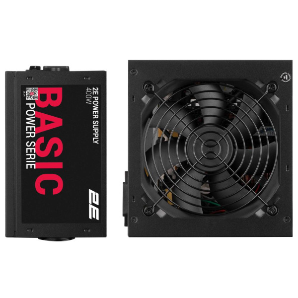 Блок живлення 2E Basic Power  (400W), >80%, 120мм, 1xMB 24pin(20+4), 1xCPU 8pin(4+4), 3xMolex, 4xSATA, 1xPCIe 8pin(6+2)