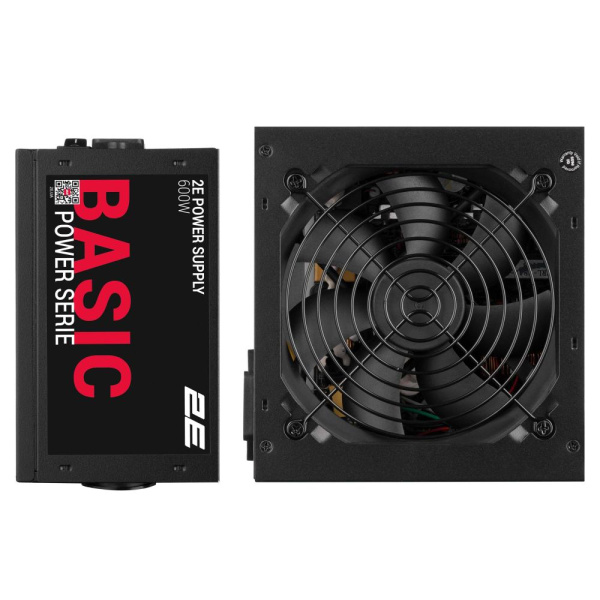 Блок живлення 2E Basic Power  (600W), >80%, 120мм, 1xMB 24pin(20+4), 1xCPU 8pin(4+4), 3xMolex, 4xSATA, 2xPCIe 8pin(6+2)