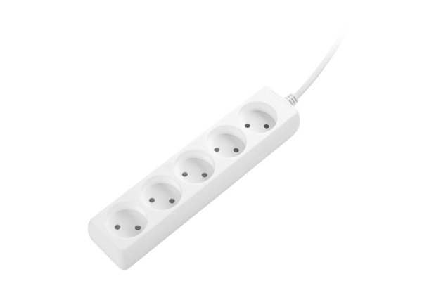Подовжувач мережевий 2E 1.5м, 5xТипC, 10A, білий