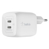 Зарядний пристрій мережевий Belkin 45Вт 2хUSB-С GAN PD PPS, білий
