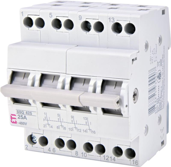 Перемикач навантаження ETI, SSQ 425 "1-0-2", 4p 25A