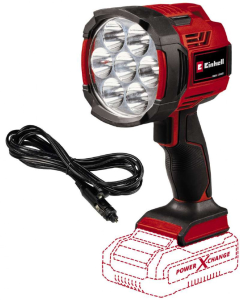 Ліхтар акумуляторний Einhell TE-CL 18/2500 LiAC - Solo акум., PXC, 2500 лм, 18В, 6500 К, 7 LED, 18/12В, 0.6 кг без АКБ та ЗП