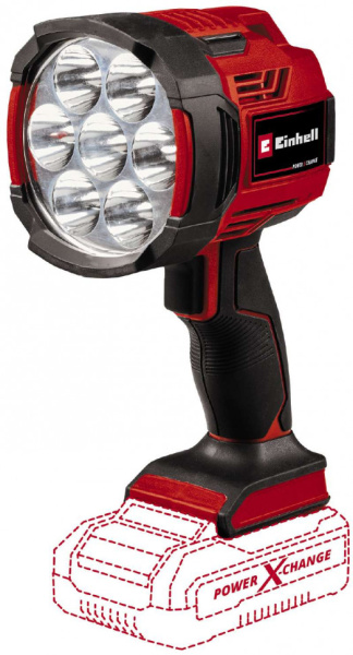 Ліхтар акумуляторний Einhell TE-CL 18/2500 LiAC - Solo акум., PXC, 2500 лм, 18В, 6500 К, 7 LED, 18/12В, 0.6 кг без АКБ та ЗП