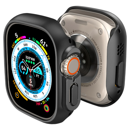 Чохол-накладка Spigen для Apple Watch Ultra (49mm), Thin Fit, Black