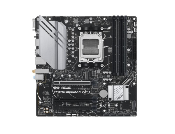 Материнcька плата ASUS PRIME B650M-A WIFI II sAM5 B650 4xDDR5 M.2 D-Sub HDMI DP Wi-Fi BT mATX