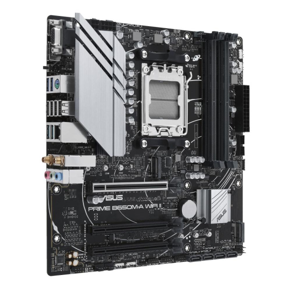 Материнcька плата ASUS PRIME B650M-A WIFI II sAM5 B650 4xDDR5 M.2 D-Sub HDMI DP Wi-Fi BT mATX