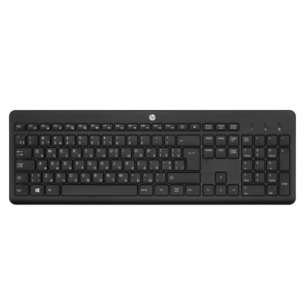 Клавіатура мембранна HP 230, 106key, WL, EN/UK, чорний