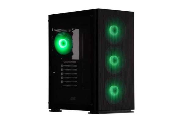 Корпус 2E GAMING Virtus Neo G3301N без БЖ 2xUSB3.0, 1xUSB2.0, 3x140мм ARGB, 1x120мм ARGB,  VGA 340мм, LCS ready, контролер з пультом, TG Side Panel, ATX, чорний