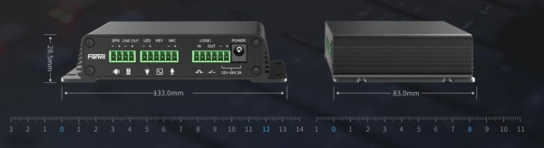 Пейджинговий шлюз VoIP Fanvil PA2S 1xFE LAN, 1xFE WAN, 1x3.5 mm standard audio interface, SIP, VPN, PoE