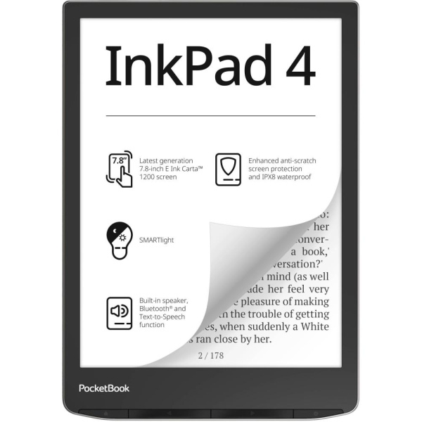 Електронна книга PocketBook 743G InkPad 4, Stardust Silver
