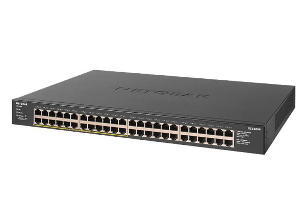 Комутатор NETGEAR GS348PP 48xGE (24xPoE), 380Вт, Некерований