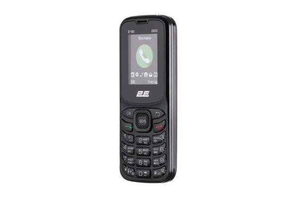 Мобільний телефон 2E E180 2023 1.77" 2SIM, 1000мА•год, чорний