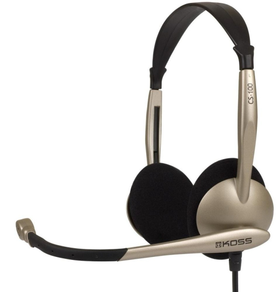 Гарнітура комп'ютерна стерео On-ear Koss CS100i 3.5 mini-jack, Uni Mic, 2.4м, Бежевий