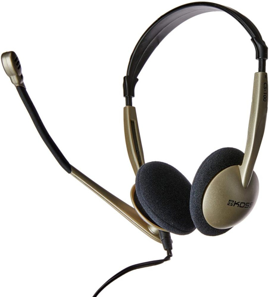 Гарнітура комп'ютерна стерео On-ear Koss CS100i 3.5 mini-jack, Uni Mic, 2.4м, Бежевий