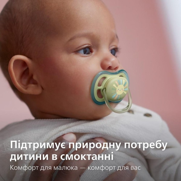 Пустушка Avent Ultra Air 0-6міс, ортодонтична, 2шт, для хлопчиків
