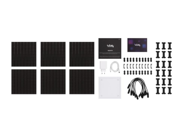 Панель Smart LED Twinkly Squares 1 Starter + 5 Extension RGB IP20 16x16см кабель білий