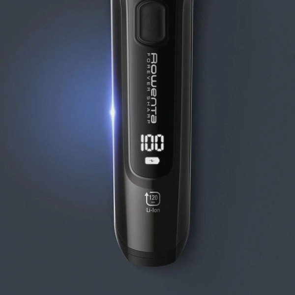 Тример Rowenta Forever Sharp Ultimate, для бороди, вусів, акум., насадок-10, 120 хв. використання, дисплей, сталь, чорний