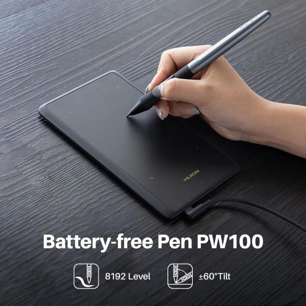 Графічний планшет Huion 4.17"x 2.6" H420X USB-C, чорний
