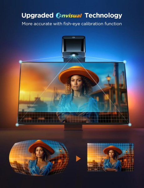 Набір адаптивного підсвічування Govee H6099 TV Backlight 3 Lite 55-65', RGBIC, WI-FI/Bluetooth, чорний