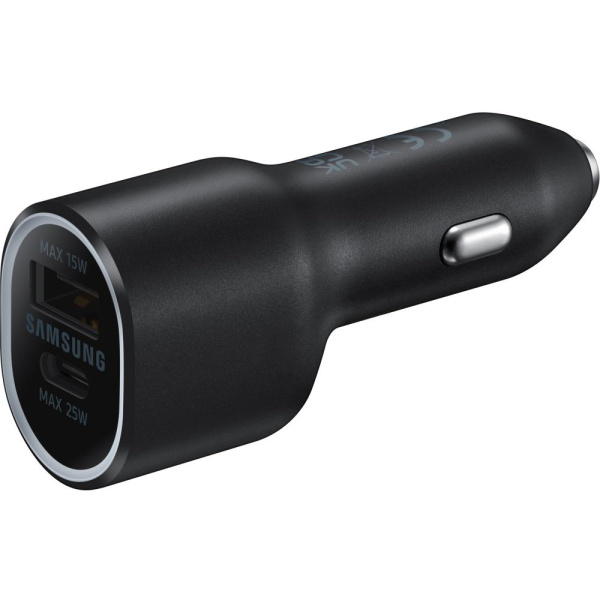 Зарядний пристрій автомобільний Samsung 40Вт USB-A/USB-C, чорний