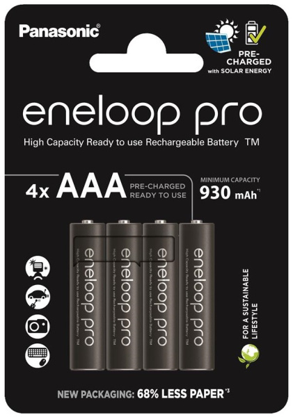 Акумулятор Panasonic Eneloop NI-MH  Pro AAA 930 мАч, 4 шт.