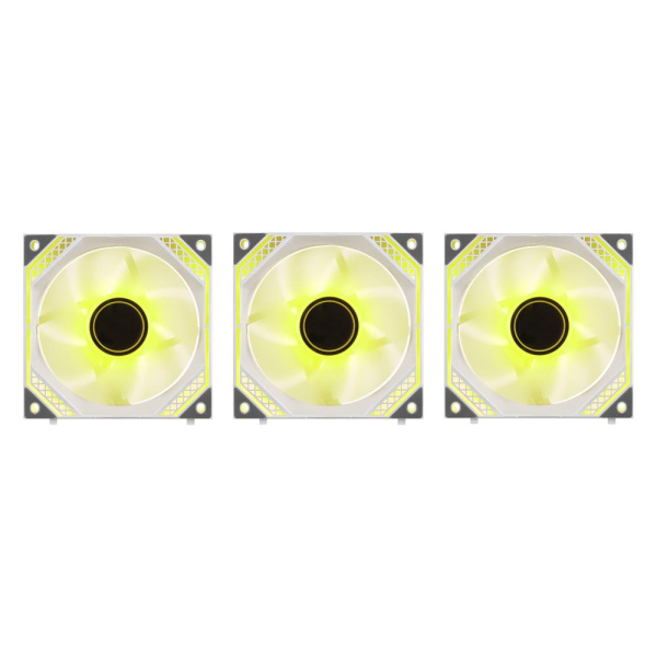 Корпусні вентилятори 2E GAMING Air Cool Magic Mirror ACF120MW-ARGB, 3x120мм, 2000rpm, 4pin PWM +5VARGB, 20.5dBa, білий