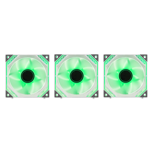 Корпусні вентилятори 2E GAMING Air Cool Magic Mirror ACF120MW-ARGB, 3x120мм, 2000rpm, 4pin PWM +5VARGB, 20.5dBa, білий