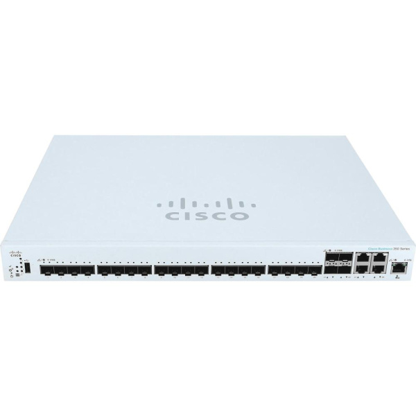 Комутатор Cisco CBS350 24xSFP+, 4x10GE Shared, Managed
