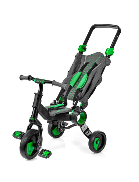 Триколісний велосипед Galileo Strollcycle Black зелений