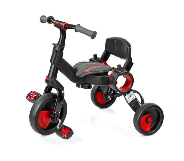 Триколісний велосипед Galileo Strollcycle Black червоний